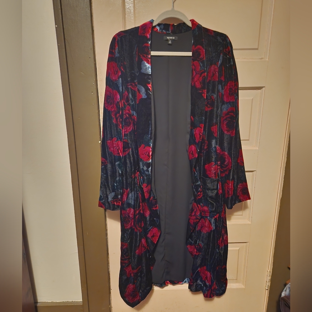 Torrid velvet duster